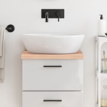 Berkfield Bathroom Countertop 40x40x(2-4) cm Untreated Solid Wood