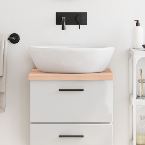 Berkfield Bathroom Countertop 40x40x(2-4) cm Untreated Solid Wood