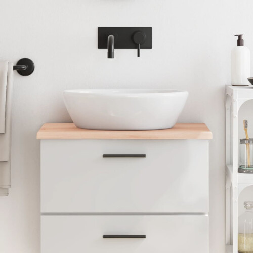 Berkfield Bathroom Countertop 60x40x2 cm Untreated Solid Wood