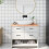 Berkfield Bathroom Countertop Light Brown 100x50x(2-4)cm Treated Solid Wood 1