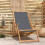 Berkfield Folding Beach Chair Solid Wood Teak Grey 1