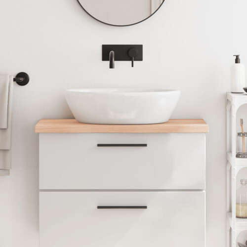 Berkfield Bathroom Countertop 80x30x(2-4) cm Untreated Solid Wood