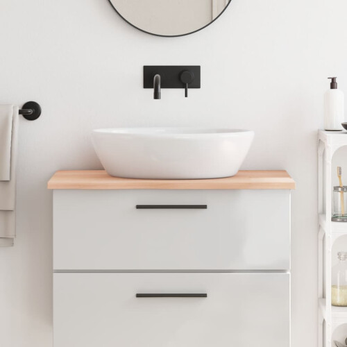 Berkfield Bathroom Countertop 80x60x2 cm Untreated Solid Wood
