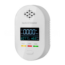 Rilevatore di fughe di gas e monossido di carbonio 4 in 1 - Allarme a spina per CO, gas naturale, propano e metano, dispositivo di sicu