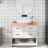 Berkfield Bathroom Countertop Light Brown 100x40x(2-6)cm Treated Solid Wood 1