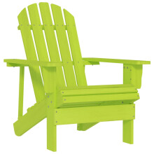 Berkfield Garden Adirondack Chair Solid Fir Wood Green