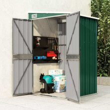 Berkfield Wall-mounted Garden Shed Green 118x100x178 cm Galvanised Steel