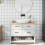 Berkfield Bathroom Countertop Light Brown 100x40x2 cm Treated Solid Wood 1