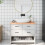 Berkfield Bathroom Countertop Light Brown 100x40x(2-4)cm Treated Solid Wood 1