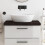 Berkfield Bathroom Countertop Dark Brown 80x60x(2-6) cm Treated Solid Wood 1