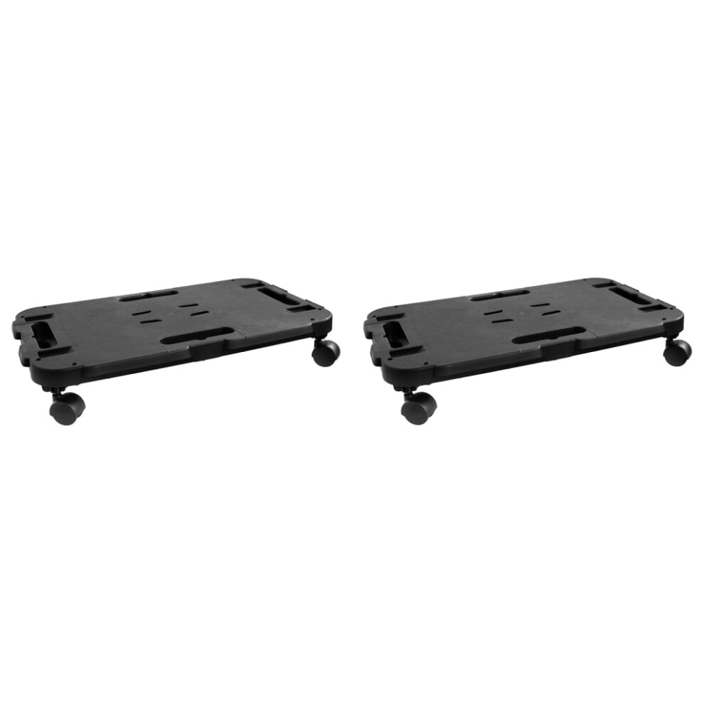 Berkfield Transport Trolleys 2 Pcs Black Polypropylene 200 Kg 7658290935019