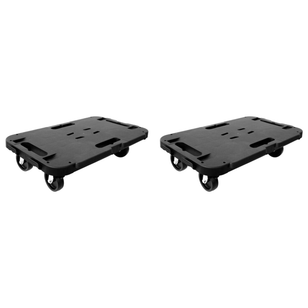 Berkfield Transport Trolleys 2 Pcs Black Polypropylene 300 Kg 700451139242