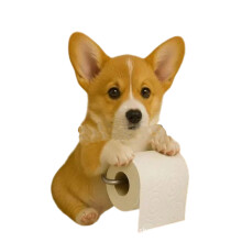 Creative Dog Tissue Holder Resin Decorative Toilet Paper-4