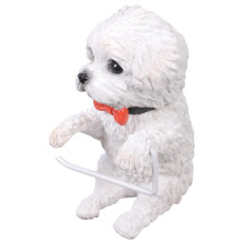 Playful Puppy Design Tissue Paper Rack Durable Resin Bathroom-3