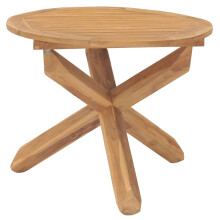 Berkfield Garden Dining Table ò90x75 cm Solid Teak Wood