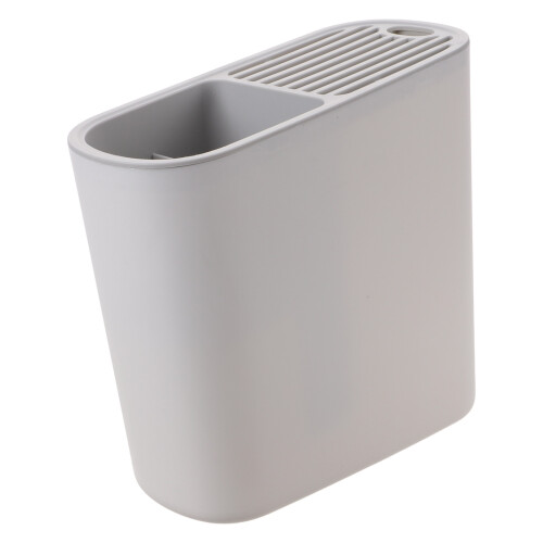 Plastic Kitchen Tool Holder White Utensil Draining Box Cutter Rack