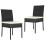 Berkfield Garden Dining Chairs 2 pcs Poly Rattan Black 1