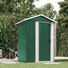 Berkfield Garden Shed Green 126x97.5x177 cm Galvanised Steel