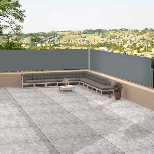 Berkfield Retractable Side Awning Anthracite 117x1200 cm