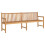 Berkfield Garden Bench 228 cm Solid Teak Wood 1