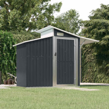 Berkfield Garden Shed Anthracite 270x130x208.5 cm Galvanised Steel