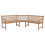 Berkfield Garden Corner Bench 185x185x90 cm Solid Teak Wood 1