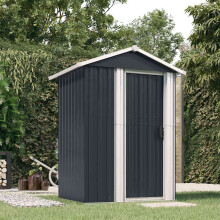 Berkfield Garden Shed Anthracite 126x97.5x177 cm Galvanised Steel