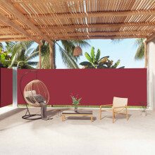 Berkfield Retractable Side Awning Red 180x1000 cm