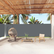 Berkfield Retractable Side Awning Anthracite 180x1000 cm