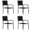 Berkfield Garden Dining Chairs 4 pcs Stackable Black Poly Rattan 1