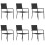 Berkfield Garden Dining Chairs 6 pcs Stackable Black Poly Rattan 1
