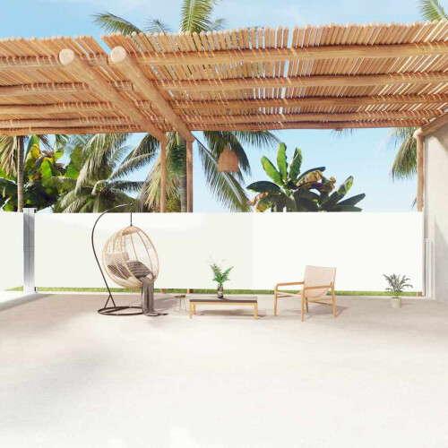 Berkfield Retractable Side Awning Cream 160x1200 cm