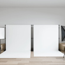 Berkfield Backdrop Stands 2 pcs Black 254x243 cm Steel