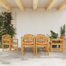 Berkfield Garden Chairs 6 pcs 58x59x88 cm Solid Wood Teak