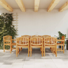 Berkfield Garden Chairs 8 pcs 58x59x88 cm Solid Wood Teak