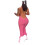 Women's solid pink halter unitard sleeveless 2