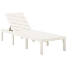 Berkfield Sun Lounger Plastic White