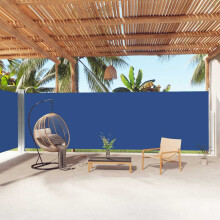 Berkfield Retractable Side Awning Blue 200x1000 cm