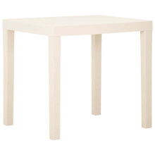 Berkfield Garden Table White 79x65x72 cm Plastic