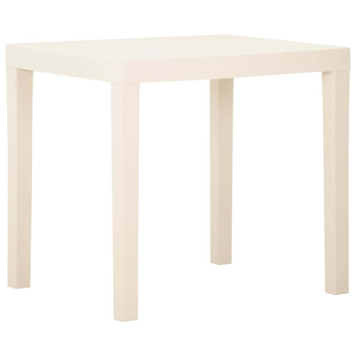 Berkfield Garden Table White 79x65x72 cm Plastic