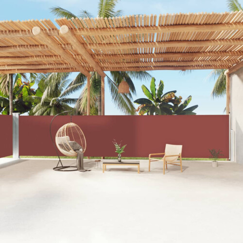 Berkfield Retractable Side Awning Brown 160x1200 cm