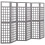 Berkfield 6-Panel Room Divider/Trellis Solid Fir Wood Grey 242.5x180 cm 1