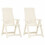 Berkfield Garden Reclining Chairs 2 pcs Plastic White 1
