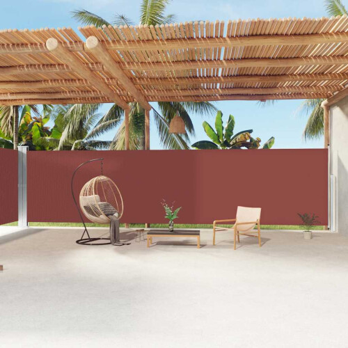 Berkfield Retractable Side Awning Brown 200x1200 cm