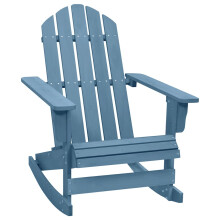 Berkfield Garden Adirondack Rocking Chair Solid Fir Wood Blue