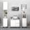 Berkfield 3 Piece Bathroom Cabinet Set White Engineered Wood 1