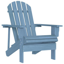 Berkfield Garden Adirondack Chair Solid Fir Wood Blue
