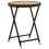 Berkfield Tea Table Black 60 cm Poly Rattan and Solid Acacia Wood 1