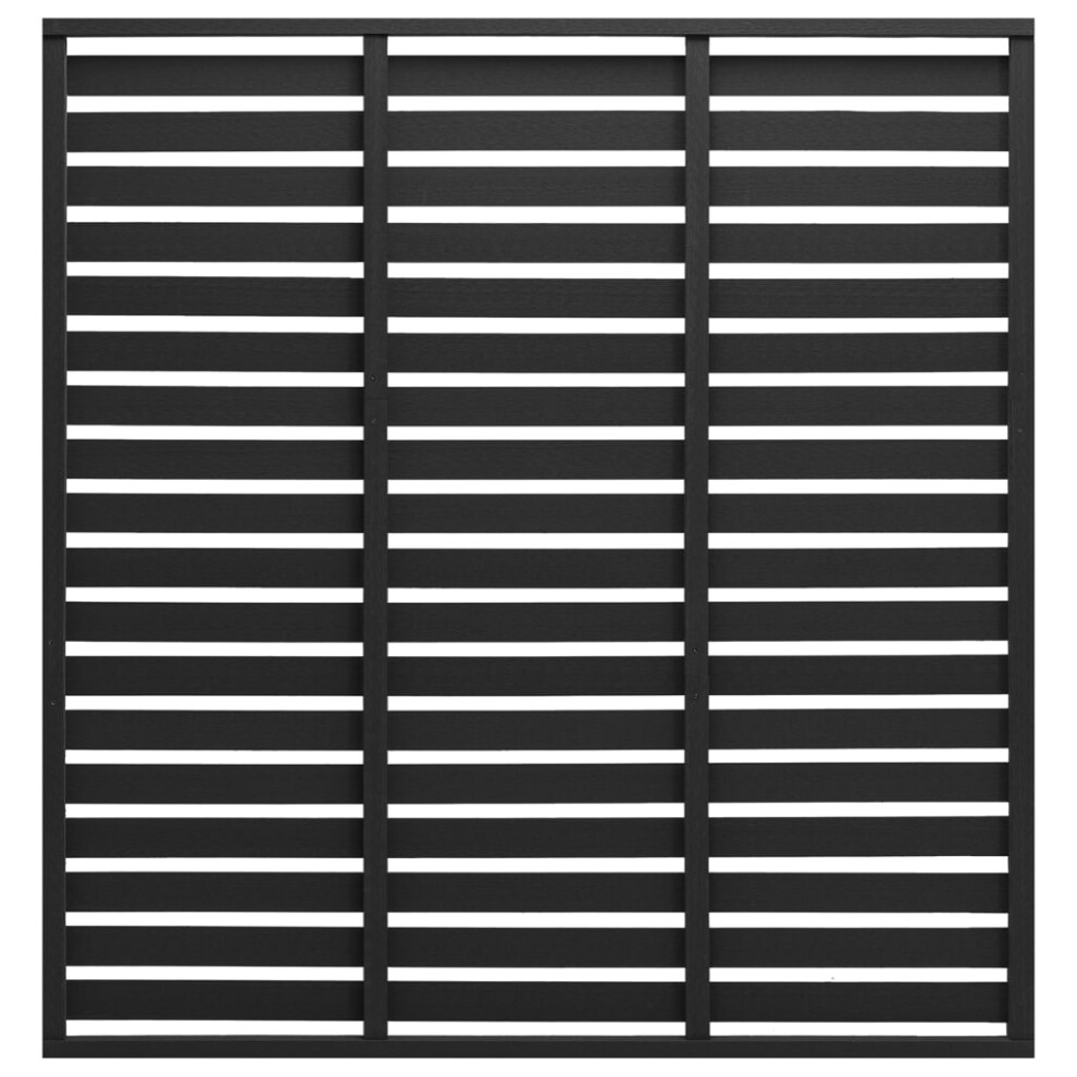 Berkfield Fence Panel Wpc 180X180 Cm Black 3003286133414