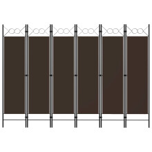 Berkfield 6-Panel Room Divider Brown 240x180 cm